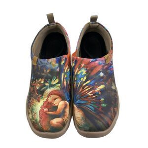 UIN Slip On Shoe Multicolored Fairy Wings Lightweight Comfort Toledo Womens 10